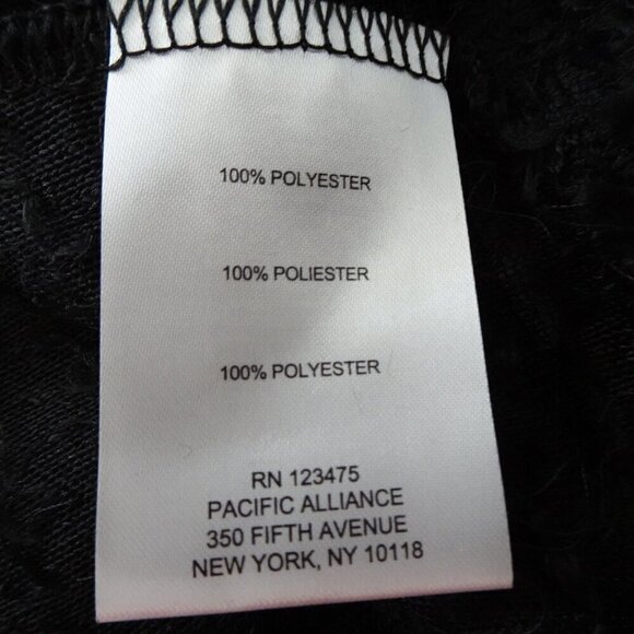 Jones New York Eyelash Sweater Top Women's Size S Black Pullover Fuzzy - Picture 6 of 7